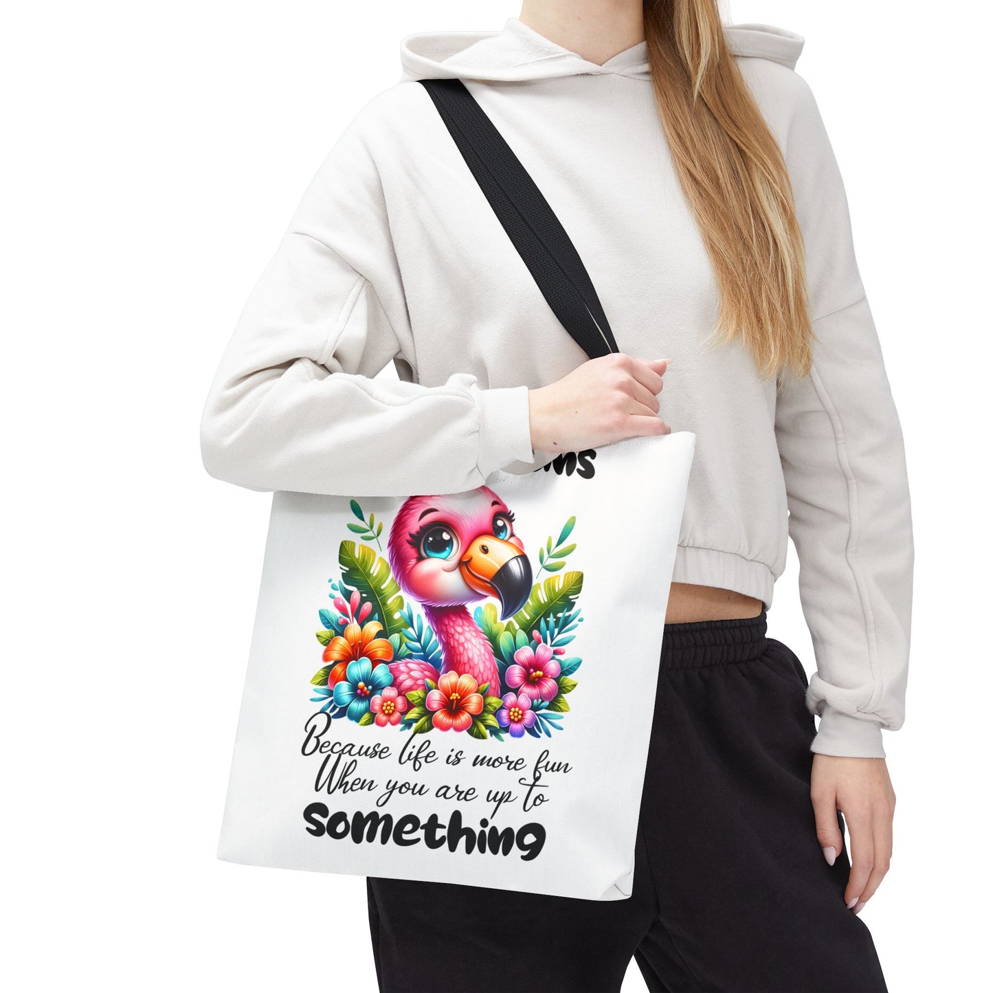 🌸 Flamingo & Floral Bliss – Bolso tote vibrante y divertido 🌺