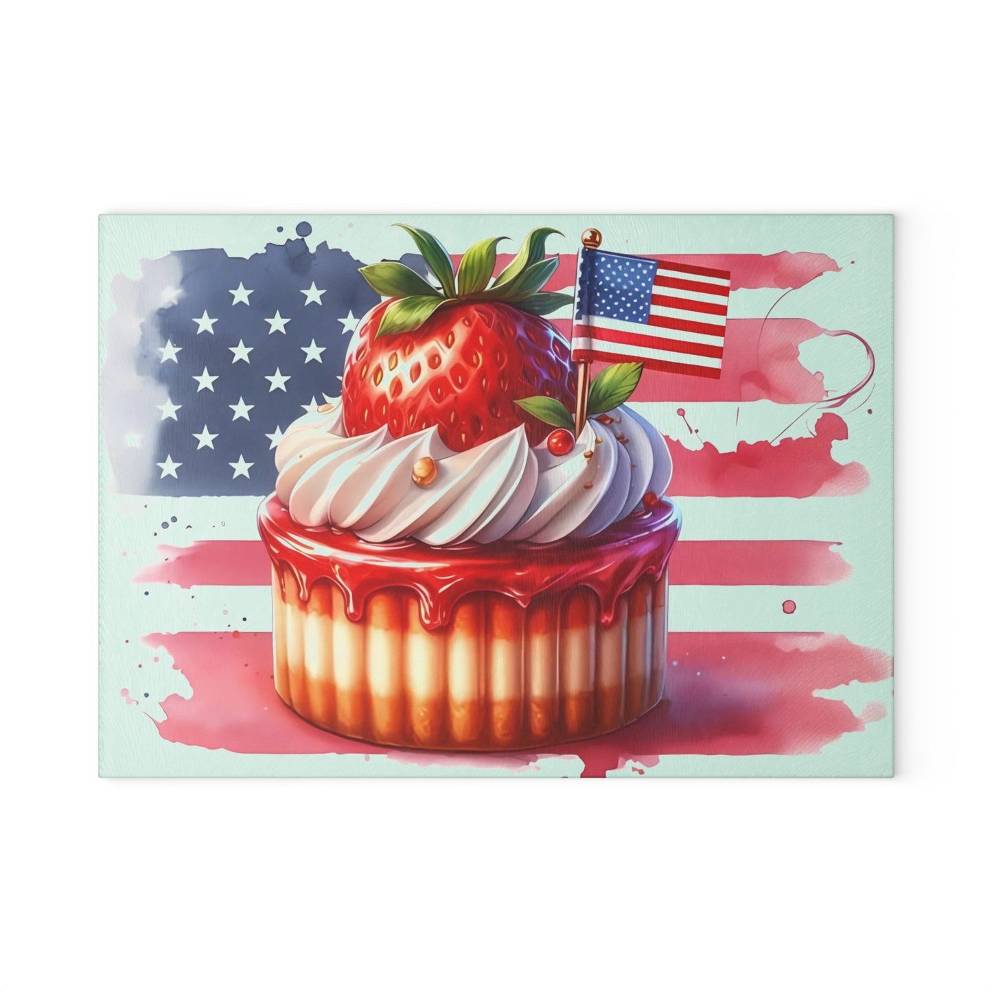 Tabla de cortar de vidrio para postres del 4 de julio: un dulce estilo patriótico para celebraciones de verano