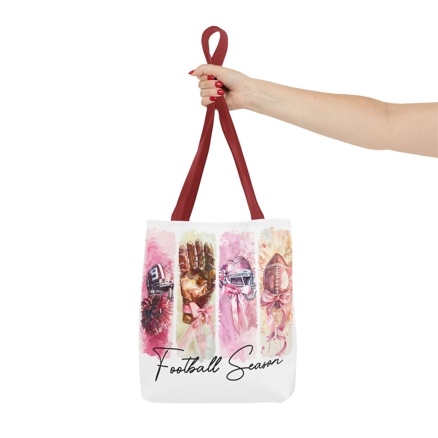 🏈 Game Day Pink Awareness Tote Bag – Sporty Style with a Purpose 🎀👜