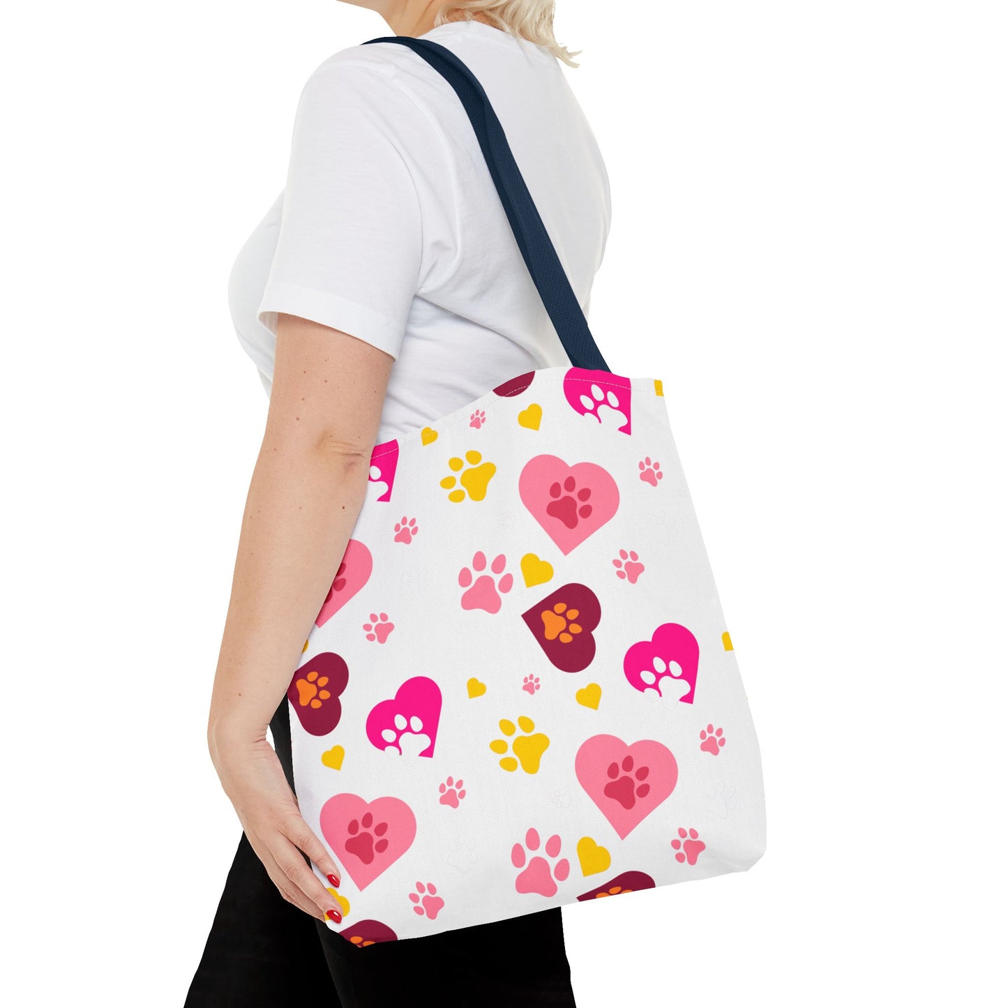 Bolsa de mano con estampado de patas y corazón | Pet Lover Everyday Carry-All