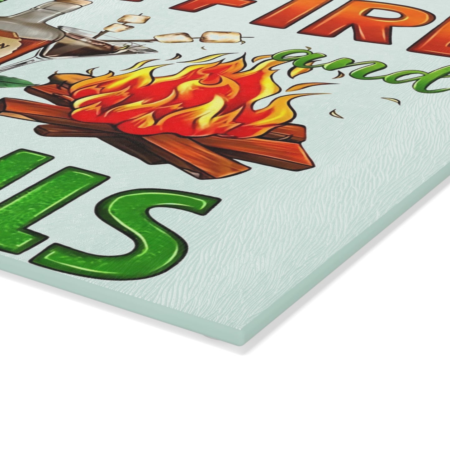 Tabla de cortar para fogatas, decoración con temática de whisky, decoración para entretenimiento al aire libre, cócteles para fogatas, regalo de bar único, decoración de aventuras al aire libre