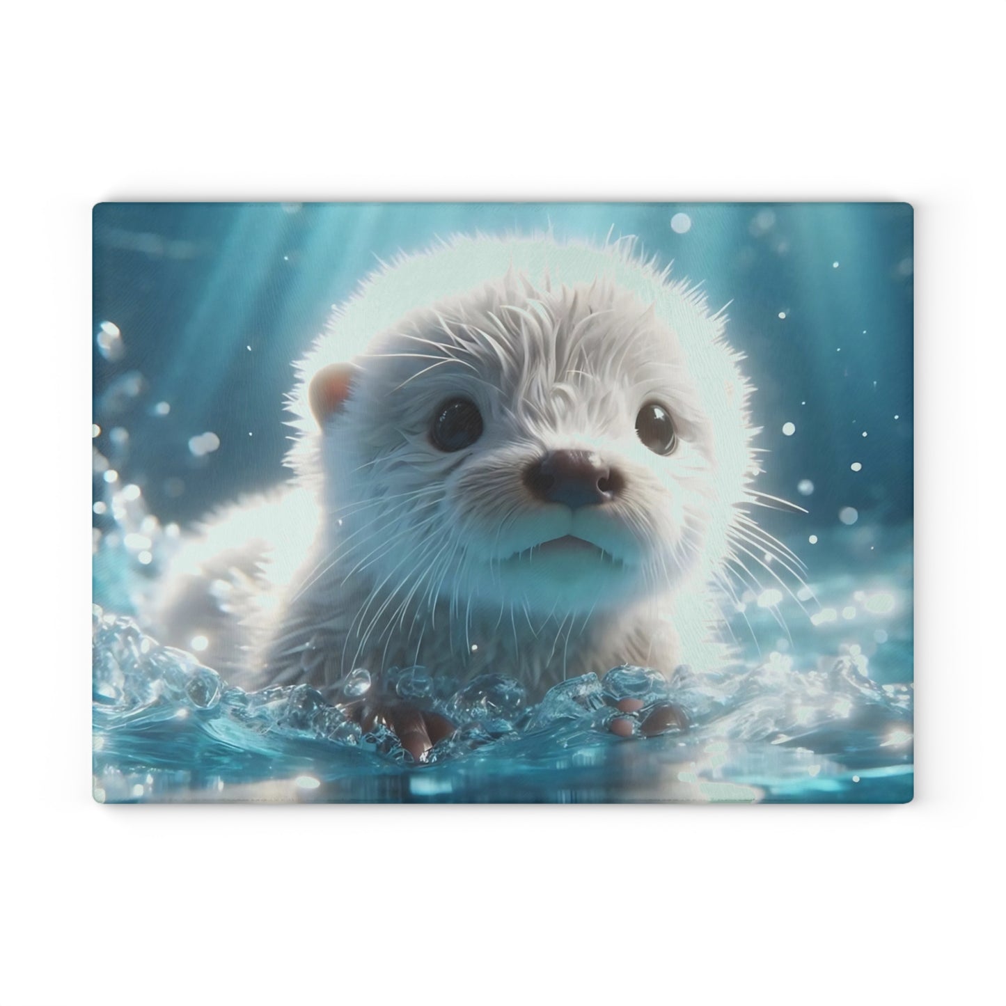 🌊 Baby Otter Splash Cutting Board – Adorable Ocean Charm for Your Kitchen