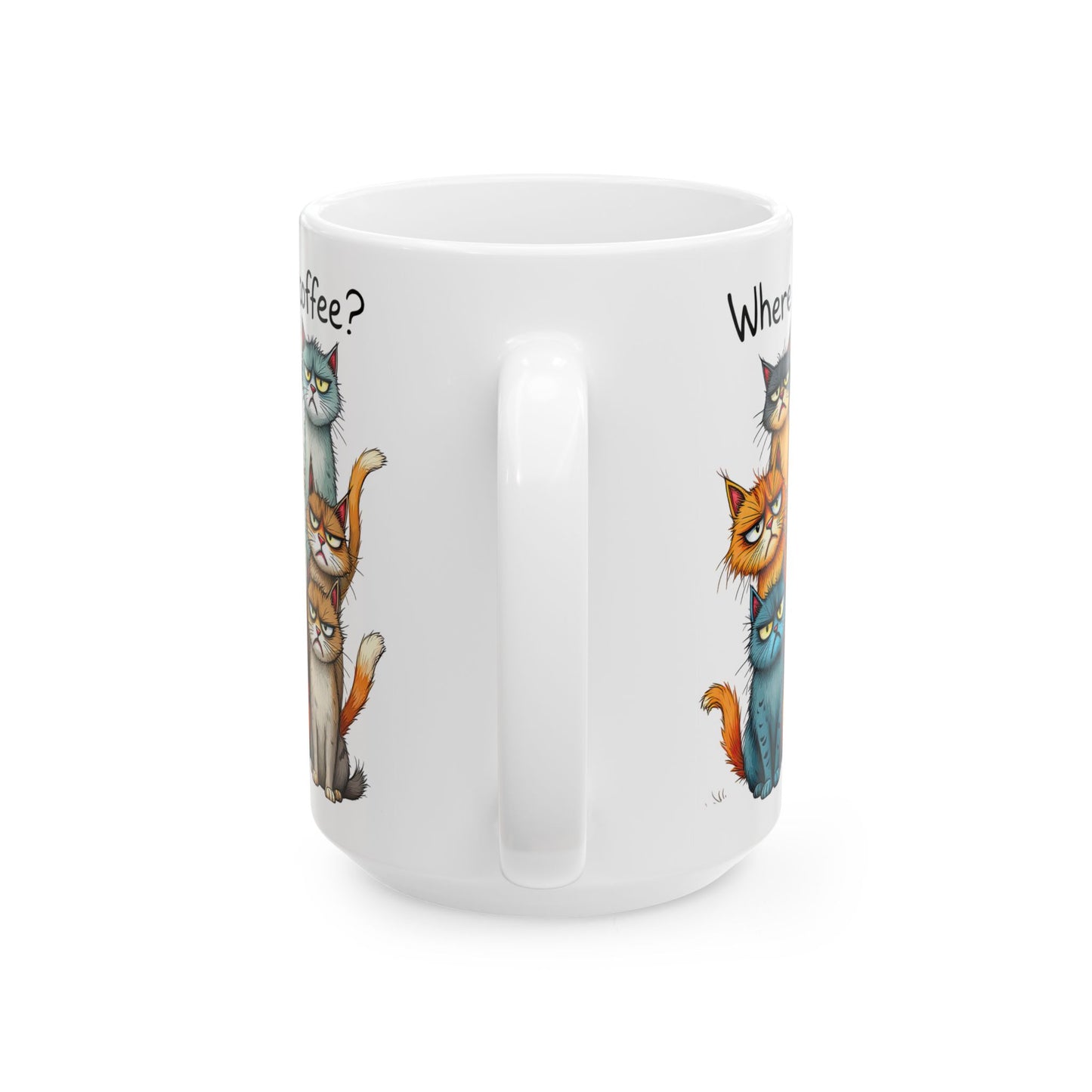 ¿Dónde está mi café? – Divertida taza de gato para amantes de los gatos ☕