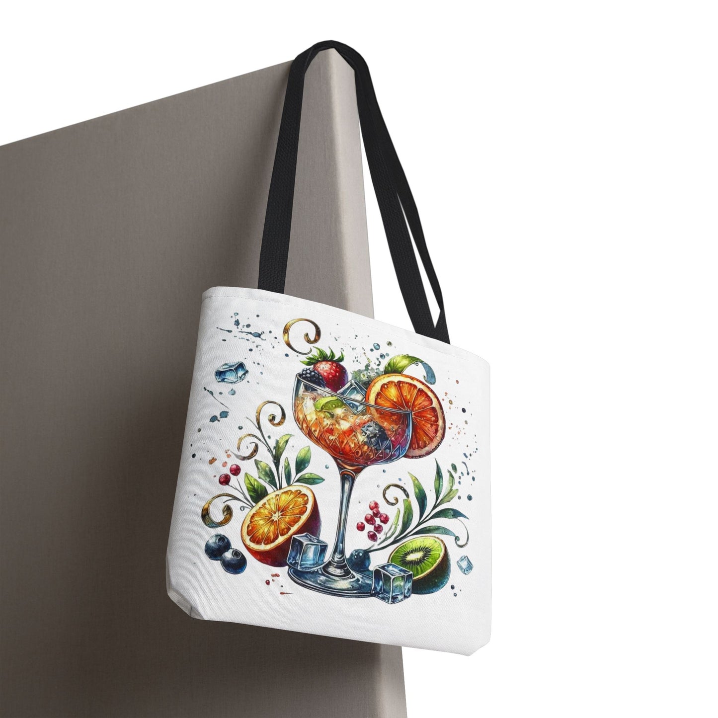 Bolso de cóctel, bolso para bebidas afrutadas, bolso de playa tropical, elegante bolso de lona, regalo para amantes de los cócteles, bolso de mano divertido, práctico bolso de verano.
