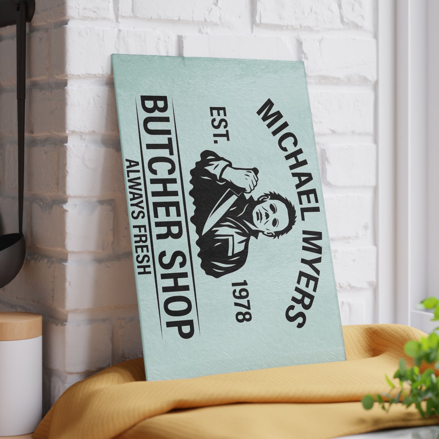 🔪 Horror Butcher Shop Cutting Board – Always Fresh Kitchen Decor 🖤