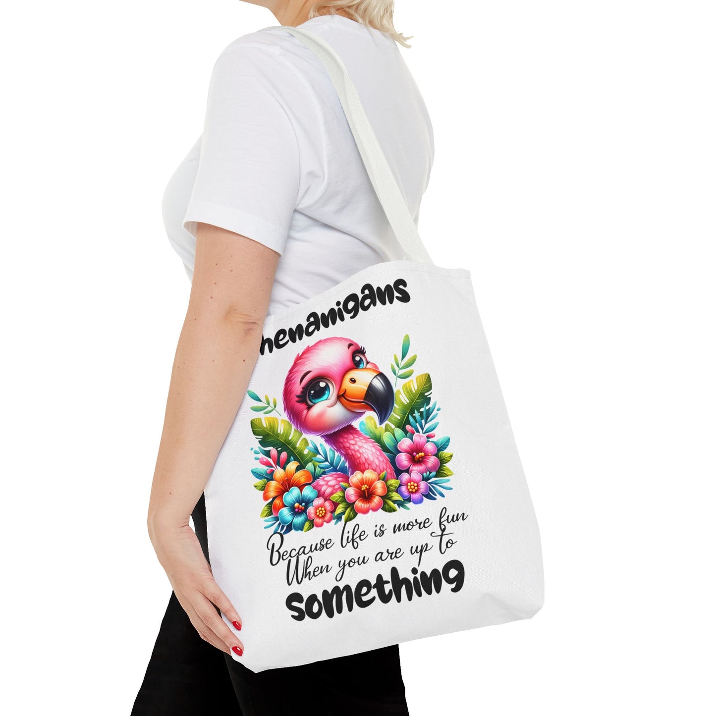 🌸 Flamingo & Floral Bliss – Bolso tote vibrante y divertido 🌺