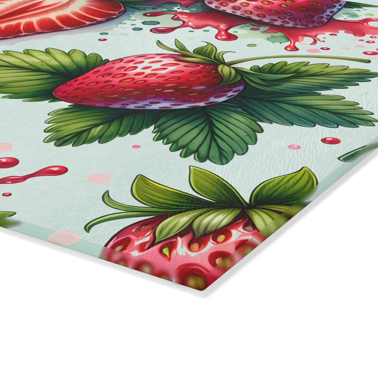 Tabla de cortar Strawberry Splash: estilo de cocina atrevido y jugoso