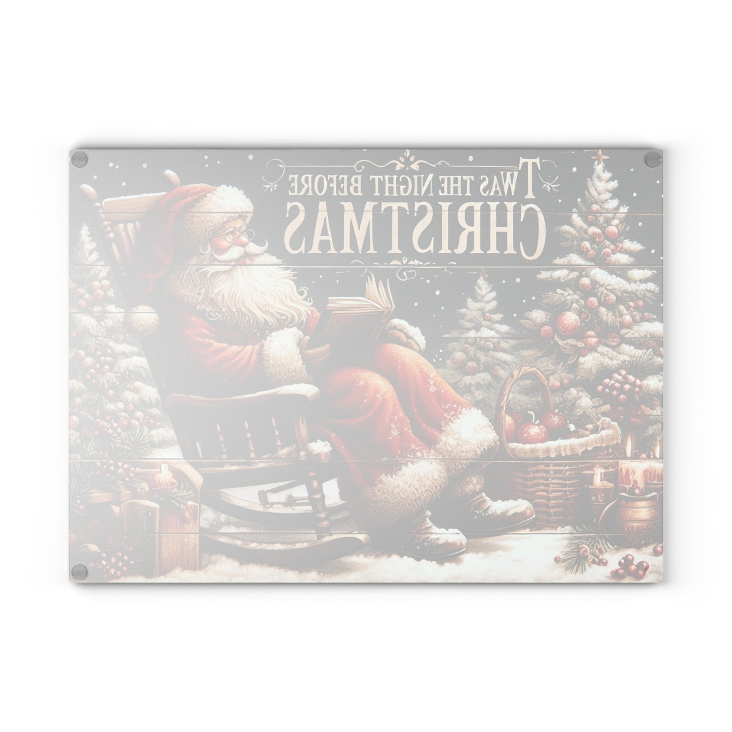 🎅📖 Twas the Night Before Christmas Cutting Board – Classic Santa Holiday Kitchen Décor 🎄✨