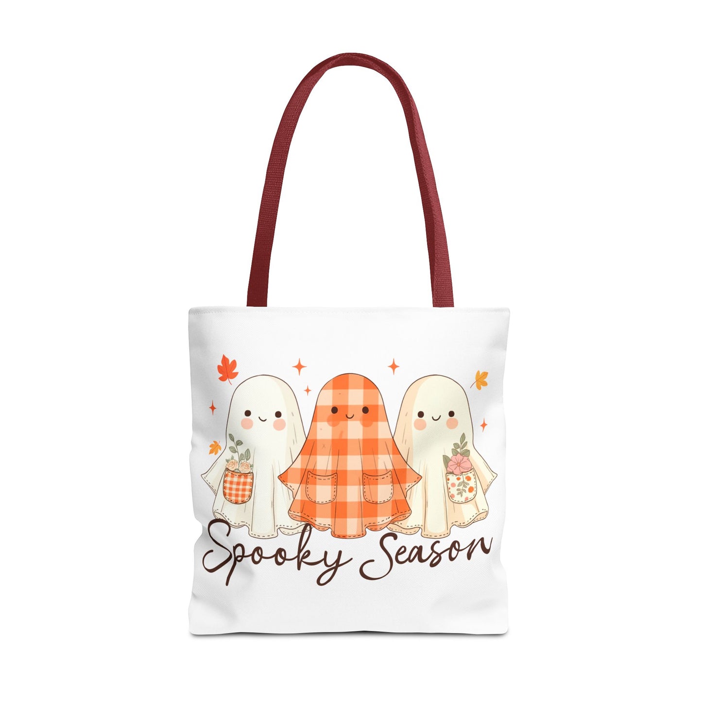 ๐ป Spooky Season Ghost Friends Tote Bag โ Cozy Fall Vibes with a Cute Twist ๐๐