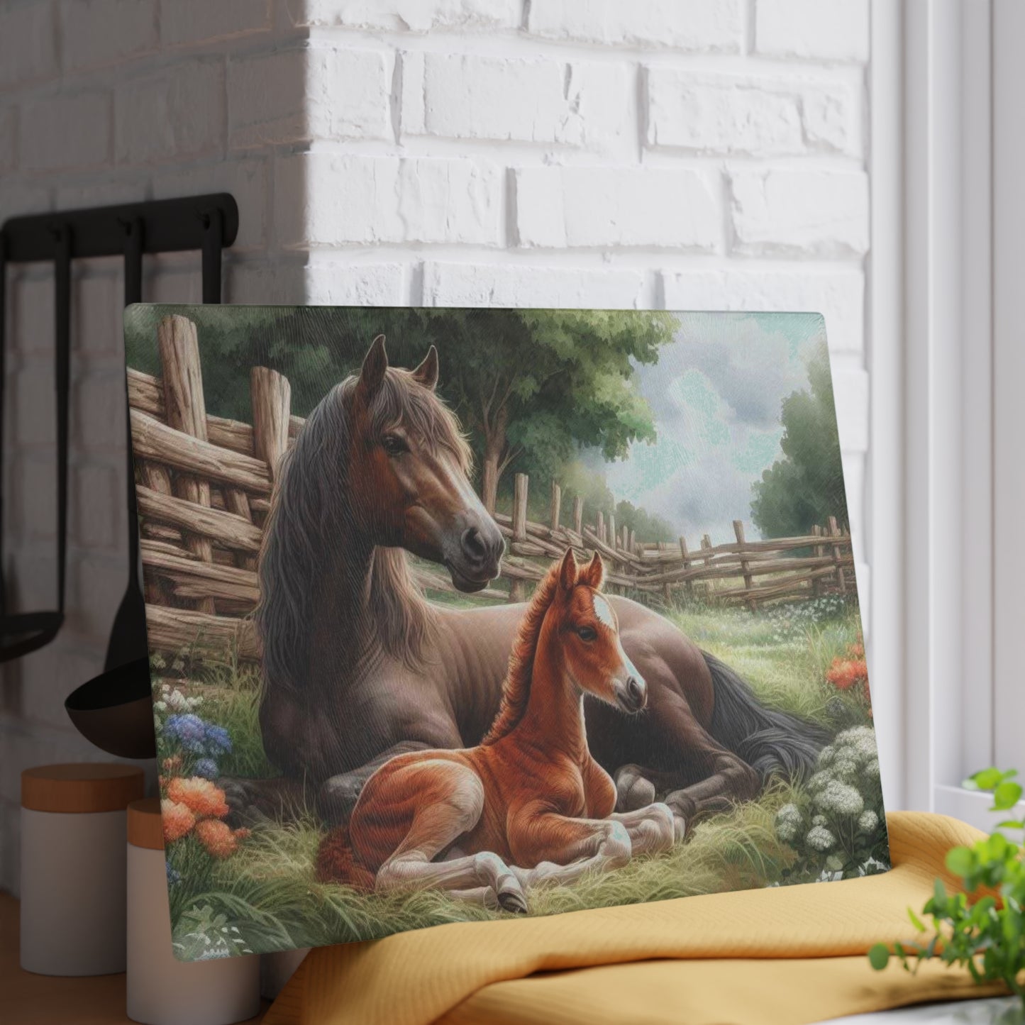 Horse cutting board, farm life decor, farmhouse design, nature-inspired gift, horse lover gift, rustic home accents Charcuterie Board
