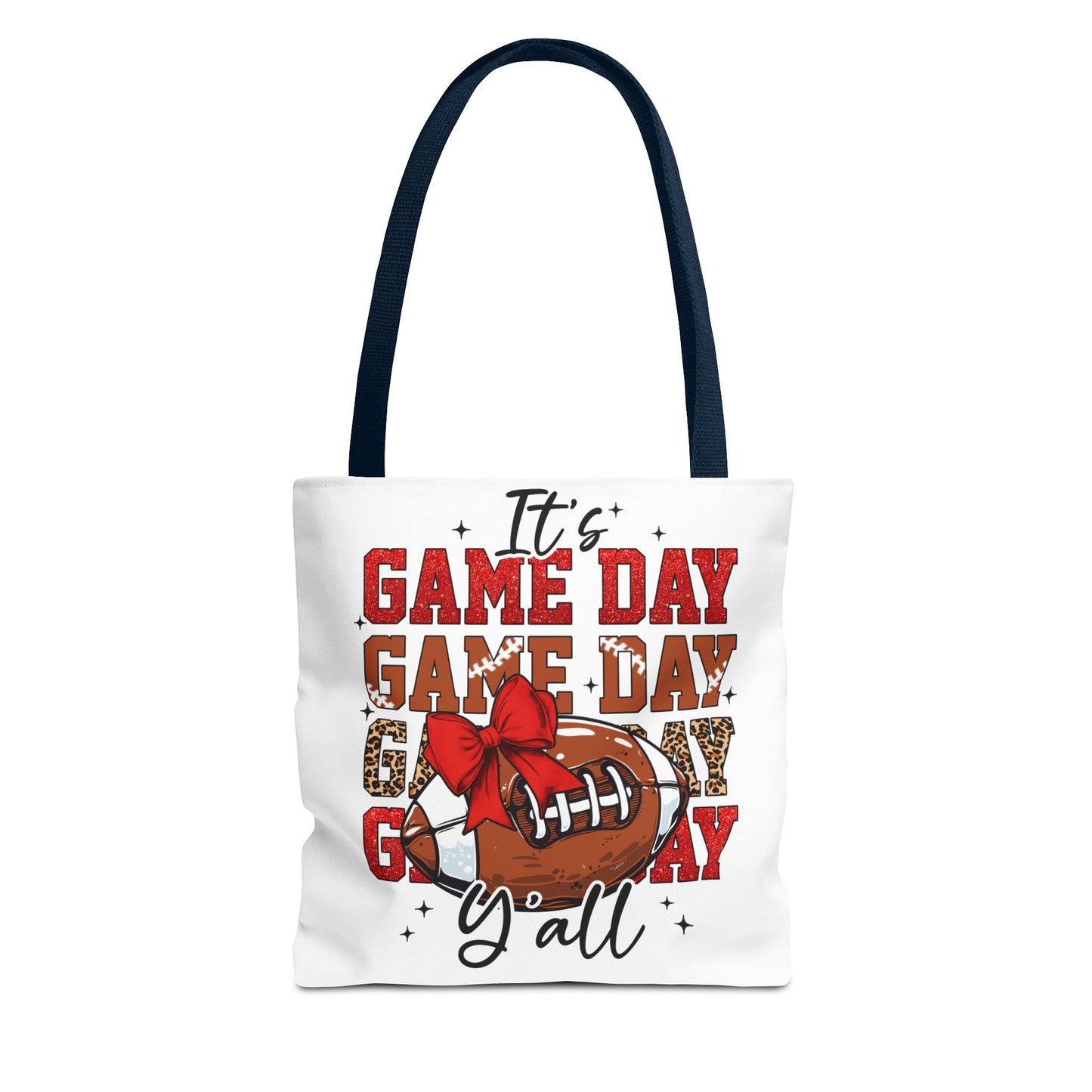 🏈 Game Day Red Bow Football Tote Bag – Sporty, Stylish, and Ready for Kickoff 🎀👜
