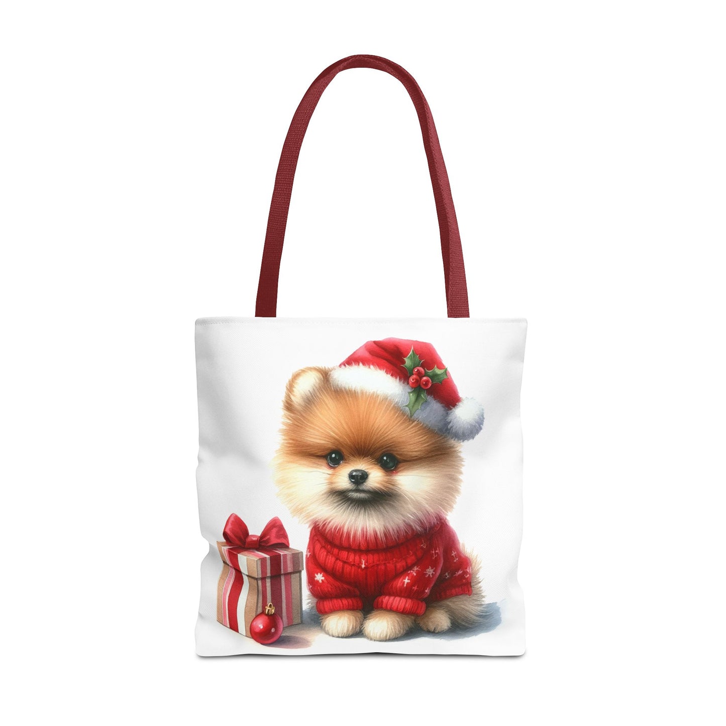 🎄 Pomeranian Christmas Tote Bag – Cozy Fluff & Festive Cheer 🎁🐾