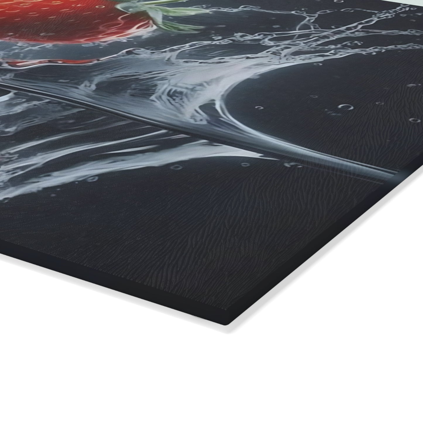 🍓 Strawberry Splash Glass Cutting Board – Bold Berry Pop for Your Kitchen