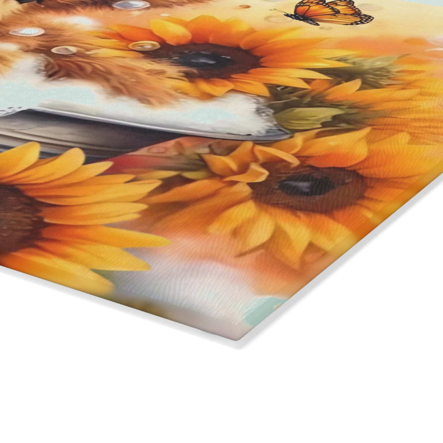 🐮🌻 Highland Calf Bubble Bath Cutting Board – Farmhouse Fun with a Sunny Twist