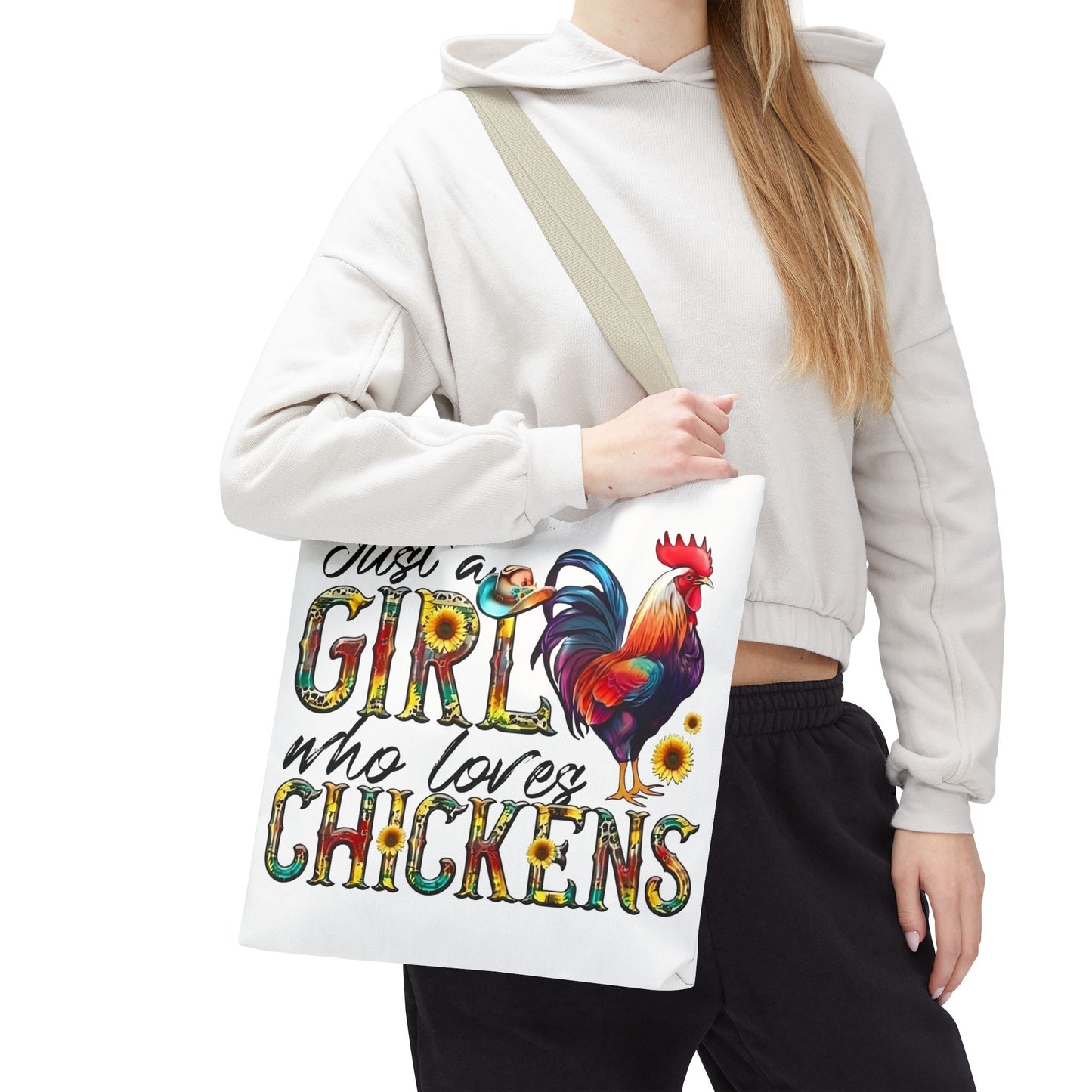 🐔 Solo una chica que ama las gallinas: Bolsa de tela estilo granja para amantes de las gallinas