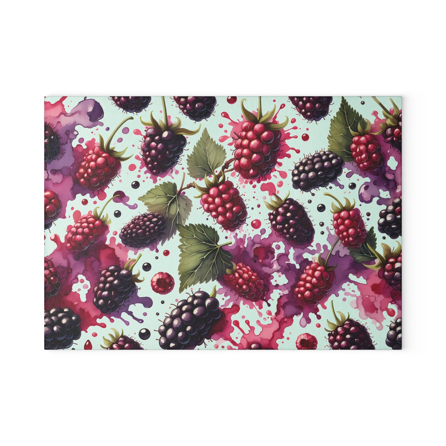 Tabla de cortar Berry Splash: Frambuesas y moras jugosas para un toque atrevido en la cocina