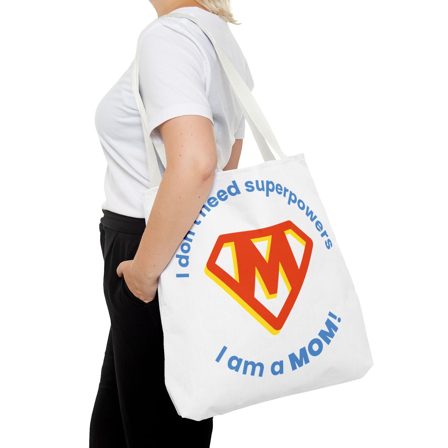 ¡No necesito superpoderes, soy MAMÁ! – Bolsa de tela divertida y empoderadora para mamás 💖