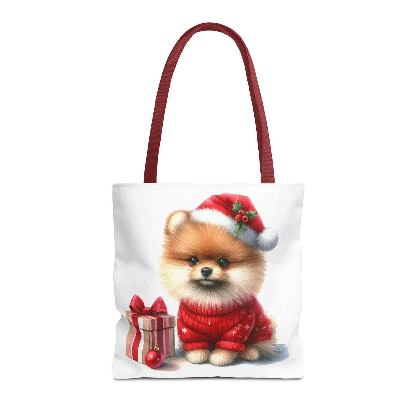 🎄 Pomeranian Christmas Tote Bag – Cozy Fluff & Festive Cheer 🎁🐾