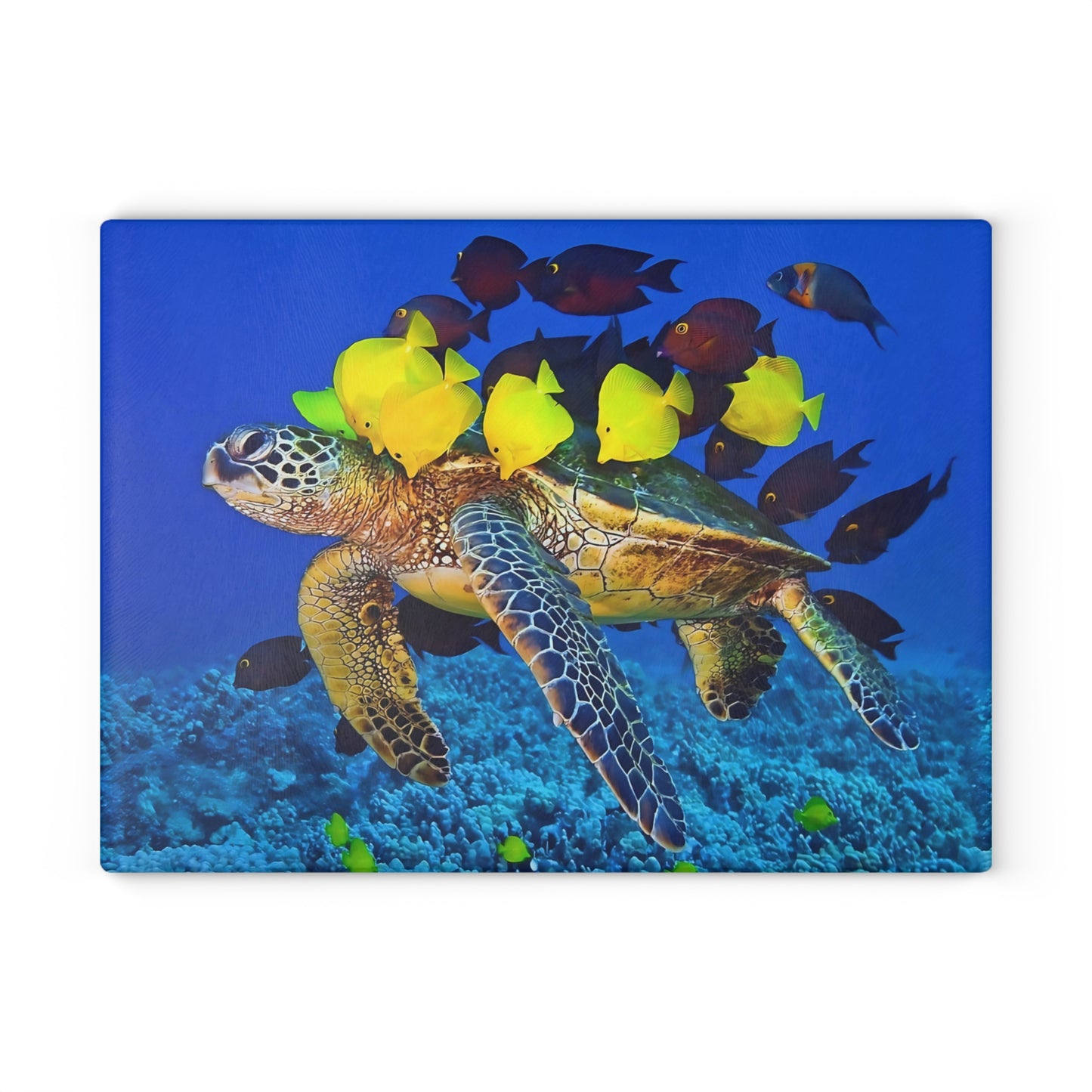 Tabla de cortar con diseño de tortuga marina: Majestuosidad submarina para tu cocina