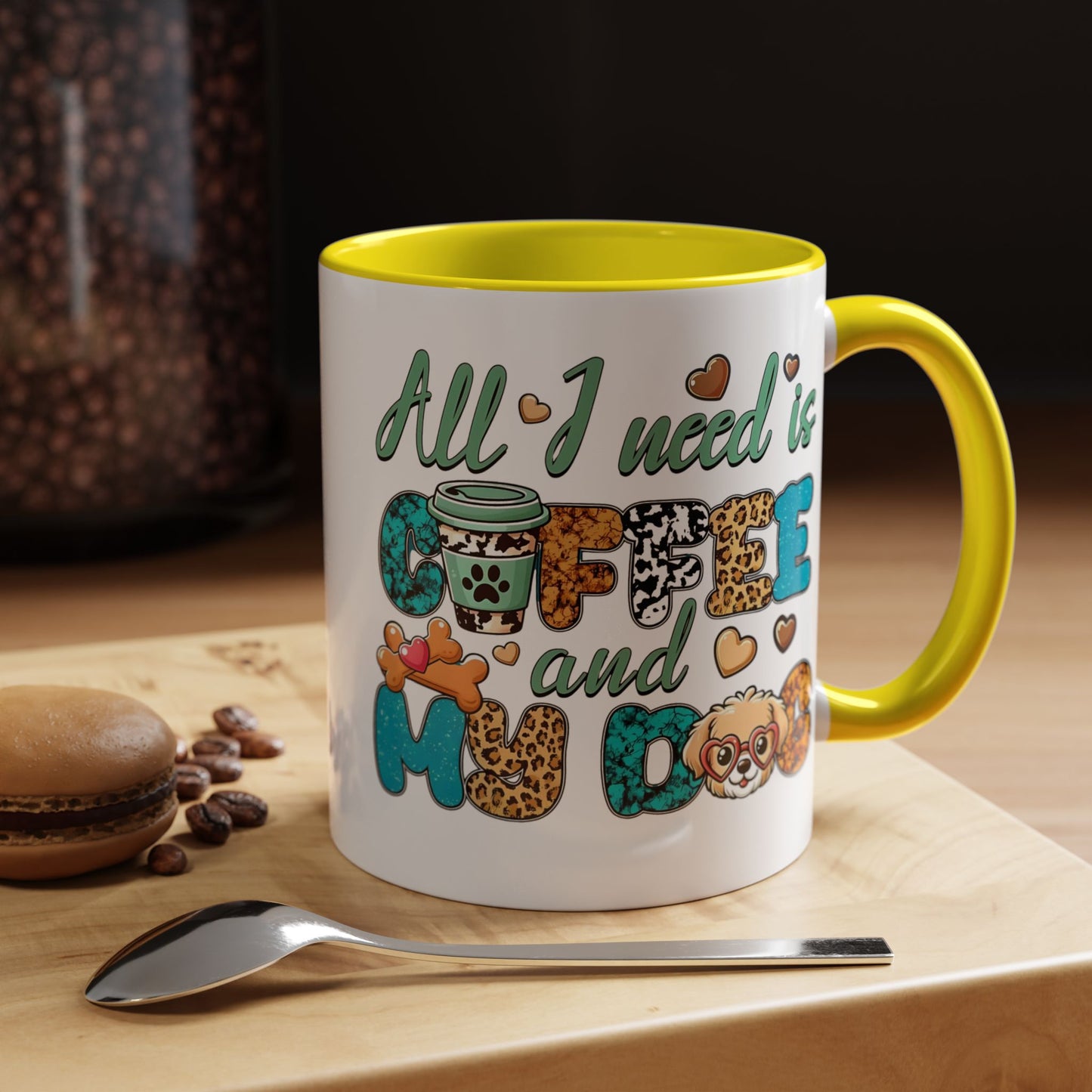 🐾☕ “All I Need is Coffee and My Dog” Mug – Sassy Sips for Dog Lovers