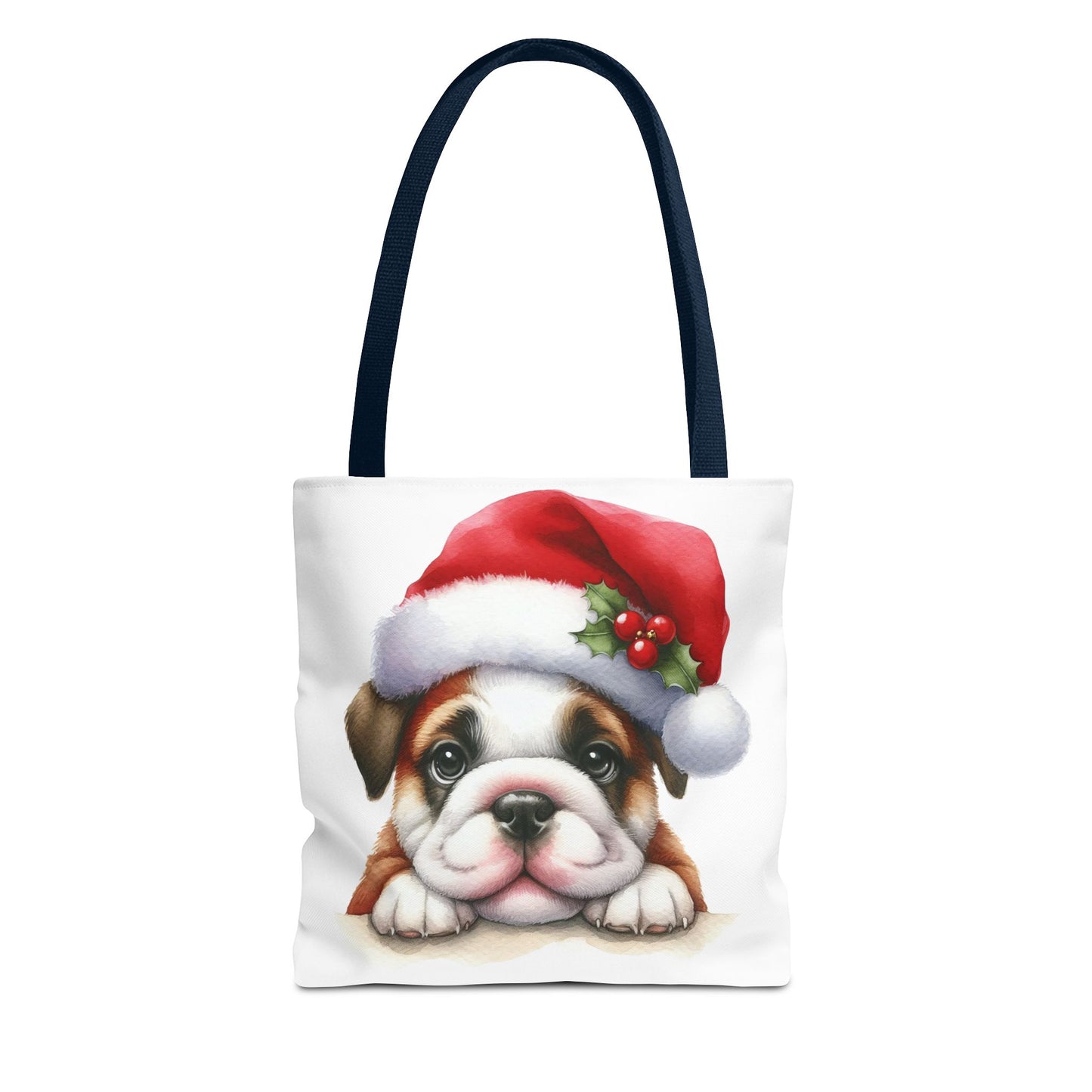 🐾 Bulldog Christmas Tote Bag – Santa Paws Cuteness You Can Carry 🎄