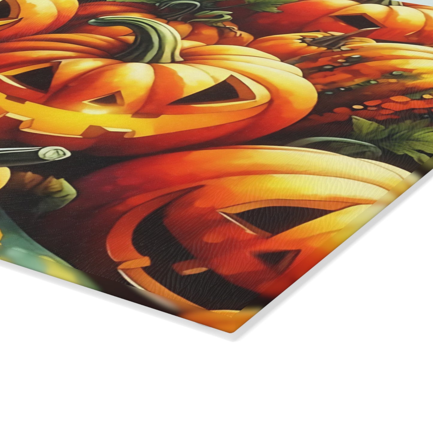 🎃🕸️ Jack-O’-Lantern Pumpkin Patch Cutting Board – Spooky & Festive Kitchen Charm 🧡🖤