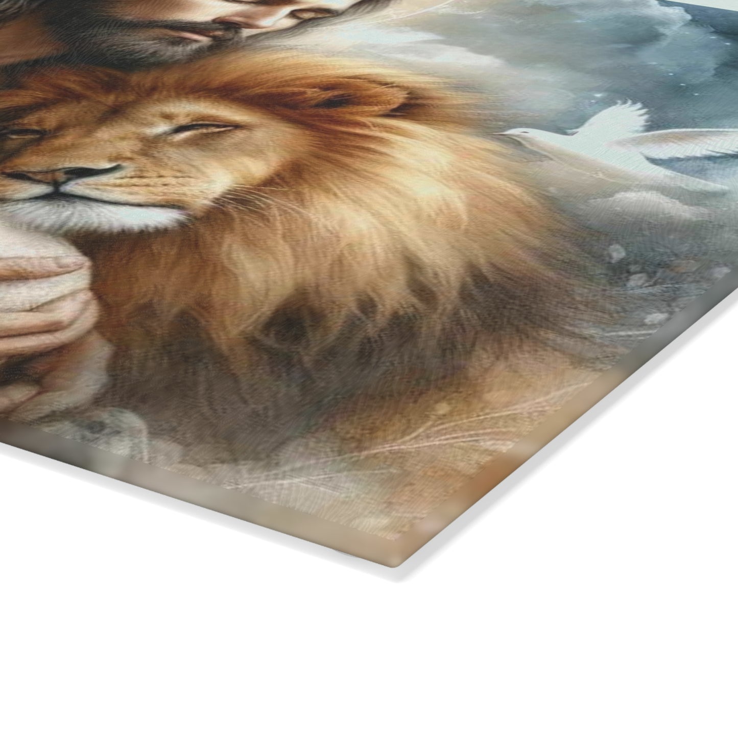 Tabla de cortar de Jesús, tabla de cortar de vidrio templado, tabla de charcutería, tabla de cortar, regalo de inauguración de la casa, tabla de cortar personalizada
