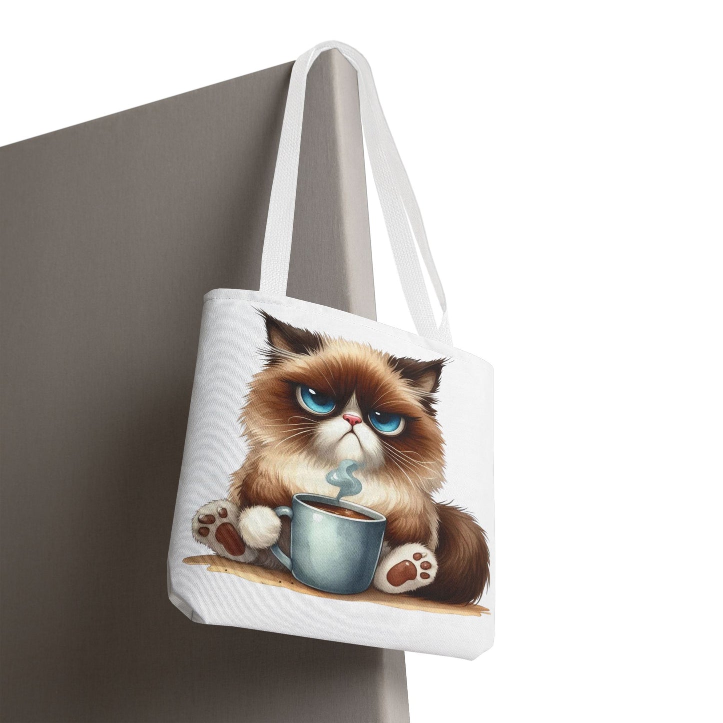 Bolsa de mano personalizada de Grumpy Cat con nombre personalizado: regalo divertido y sarcástico para amantes de los gatos. Bolsa única y práctica para uso diario. Bolsa de mano de Grumpy Cat: perfecta para amantes de los gatos y almas sarcásticas.