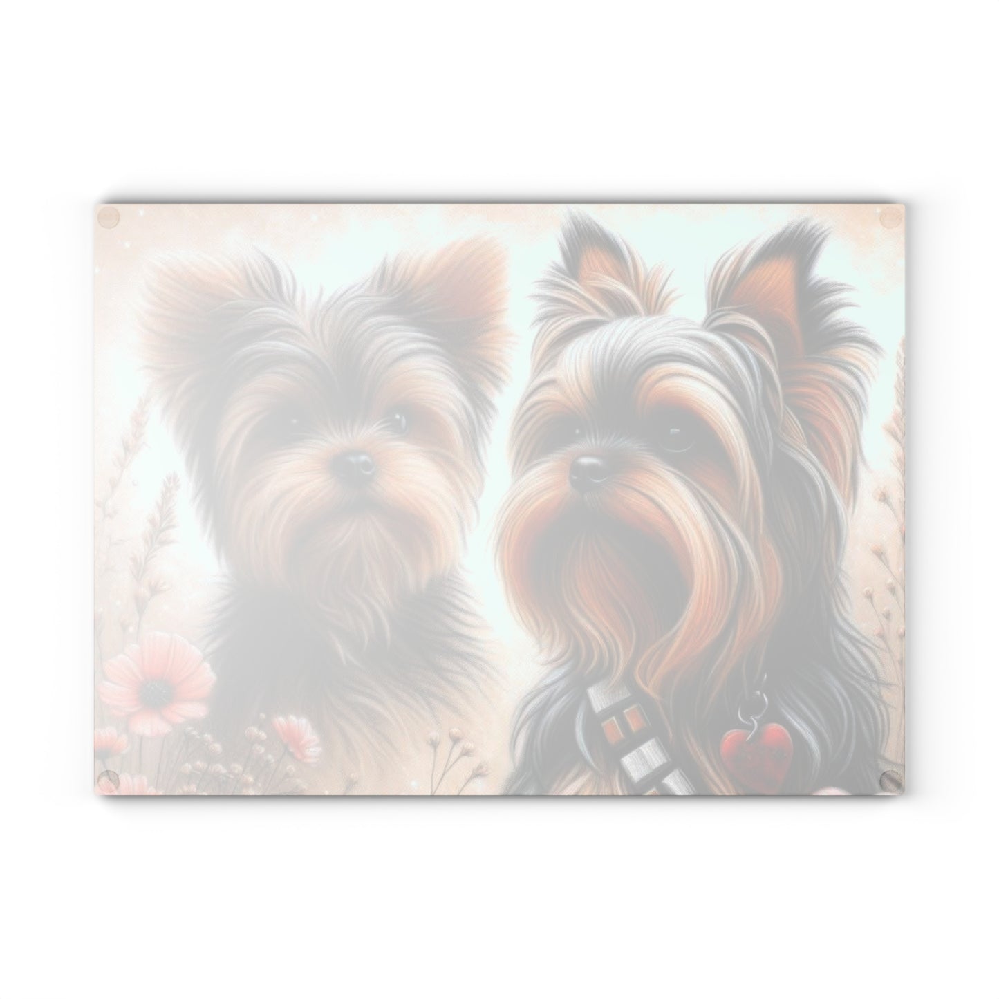 Tabla de cortar de Yorkshire Terrier, Yorkshire Terrier, Chewbacca, regalo para amantes de los perros, vidrio templado, regalo de inauguración de la casa, regalo de chef, tabla de charcutería, regalo único.