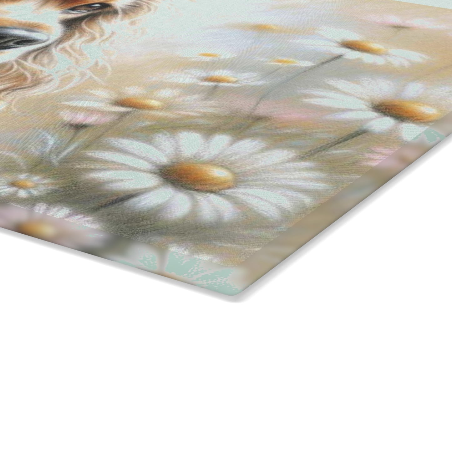 🌼 Golden Cocker Spaniel Cutting Board – Sweet Gaze & Daisy Daydreams for Your Kitchen
