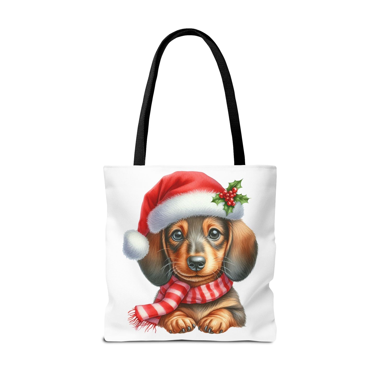 🎄 Dachshund Christmas Tote Bag – Festive Holiday Charm for Dog Lovers 🐾🎅