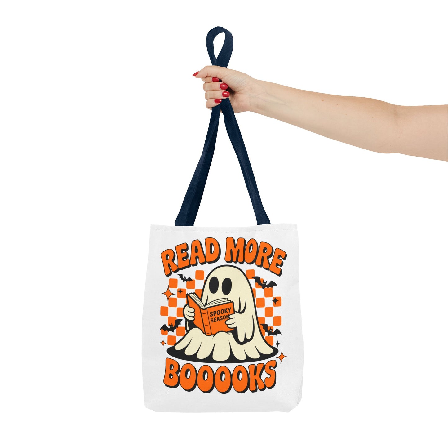 ๐ Read More Booooks Halloween Tote Bag โ Spooky Reads in Style ๐ป๐