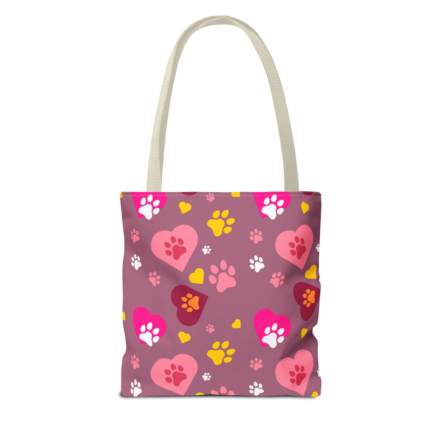 ¡Demuestra tu amor por tus peludos amigos con este clásico bolso de mano con estampado de patas! 🐾