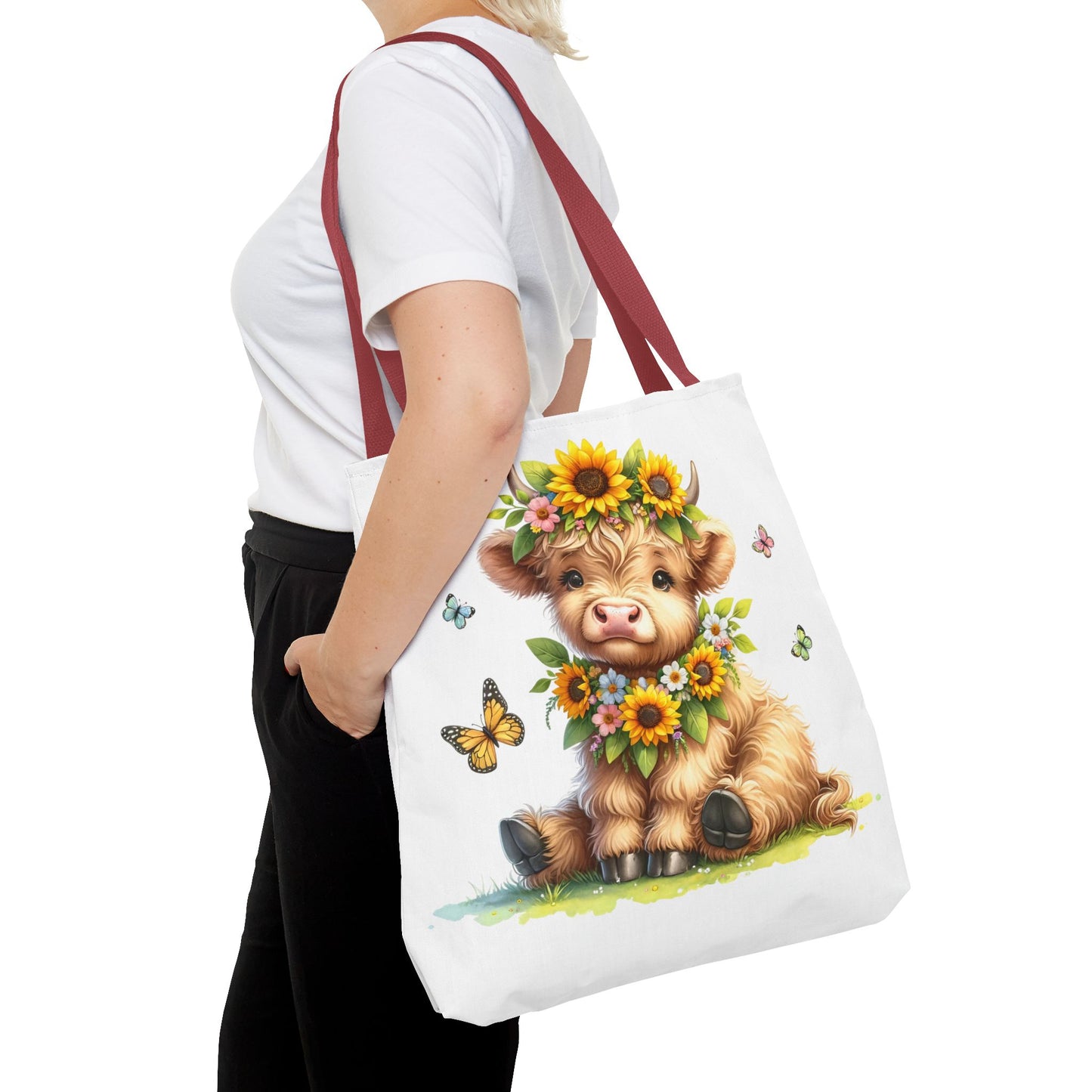 Bolsa de mano de vaca de las Tierras Altas, diseño de vaca bonito y elegante para amantes de los animales, perfecta para ir de compras, uso diario, regalo para entusiastas de las vacas y granjeros.