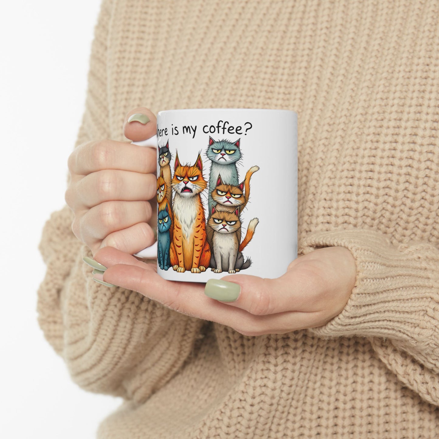 ¿Dónde está mi café? – Divertida taza de gato para amantes de los gatos ☕