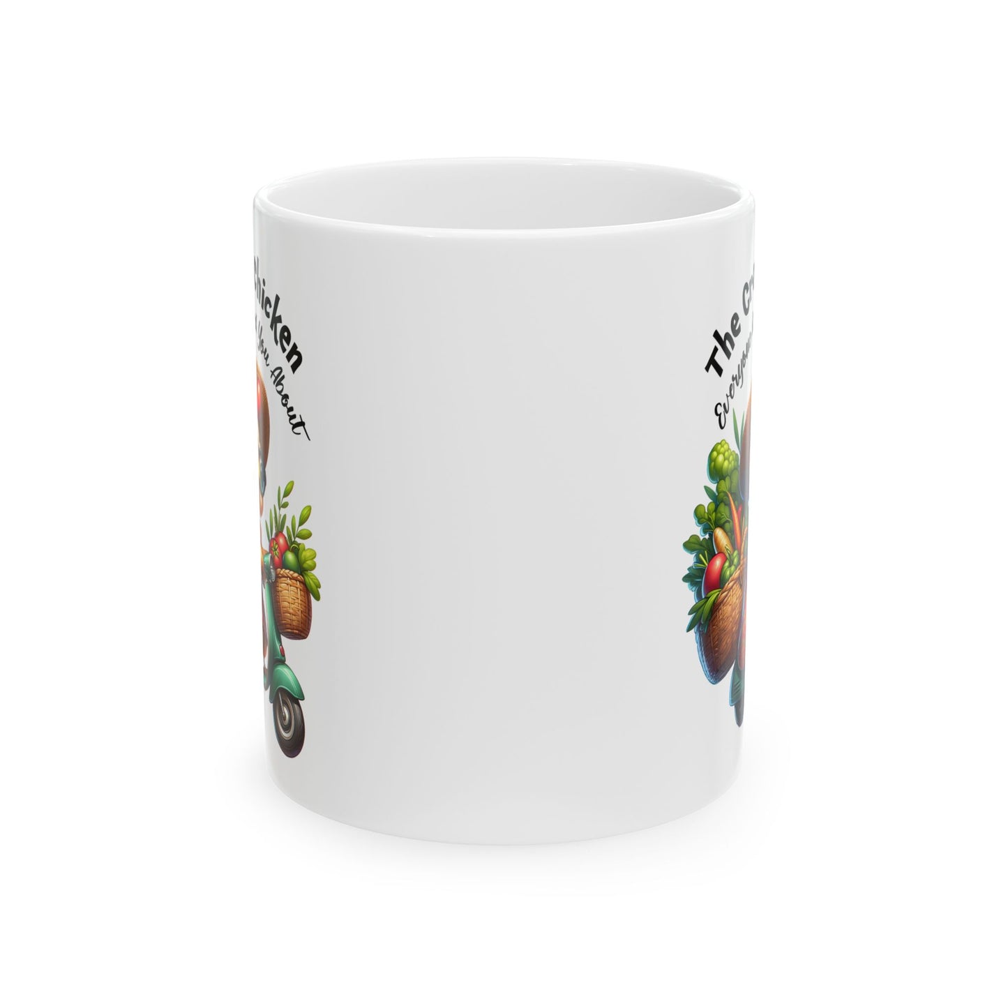 Pollito Veggie Amante de los Patinetes - Taza de Café con Pollito y Patinete 🛵🌽