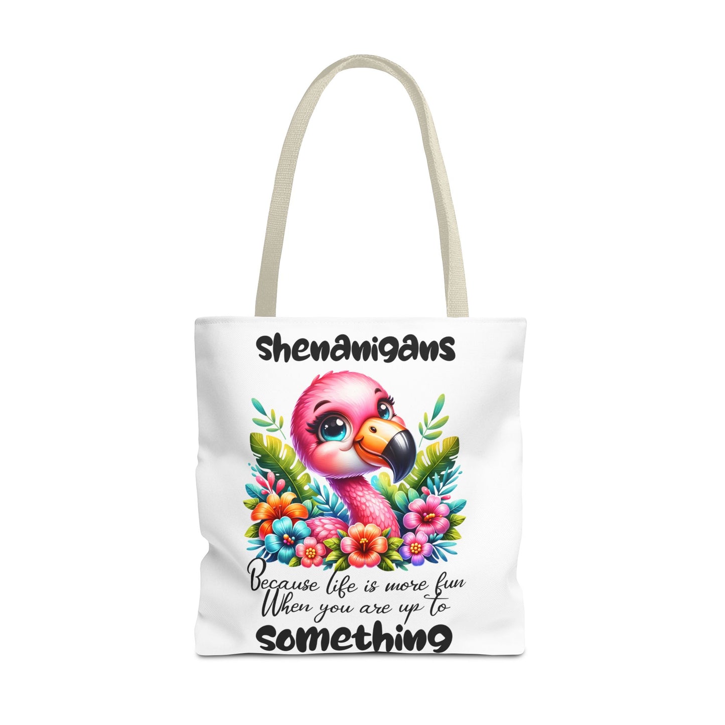 🌸 Flamingo & Floral Bliss – Bolso tote vibrante y divertido 🌺