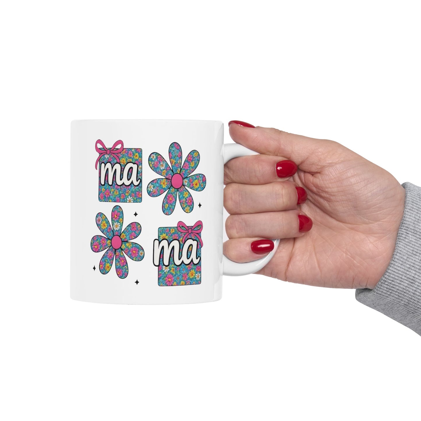 Taza con diseño floral para mamá: celebra a la hermosa mamá en tu vida