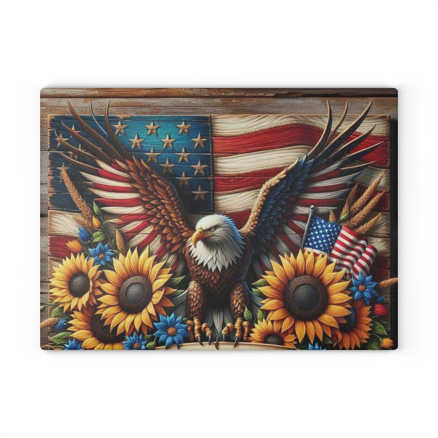 Tabla de cortar con águila, cocina rústica, decoración de vida silvestre, arte de cocina con águila, regalo de águila, águila americana, tabla de charcutería, decoración natural