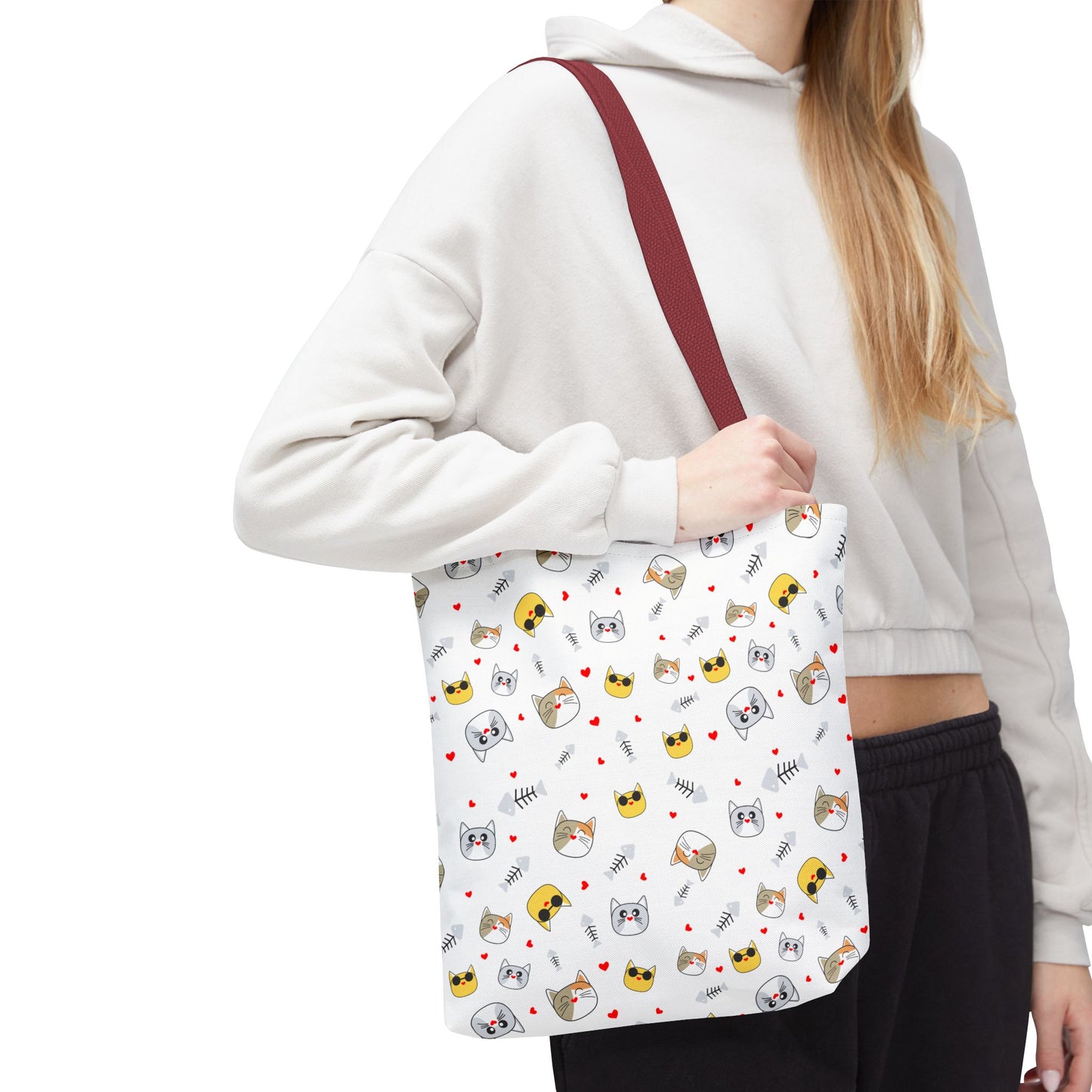 Encantador bolso de mano para amantes de los gatos: duradero, espacioso y perfecto para ir de compras, trabajar o las aventuras cotidianas.
