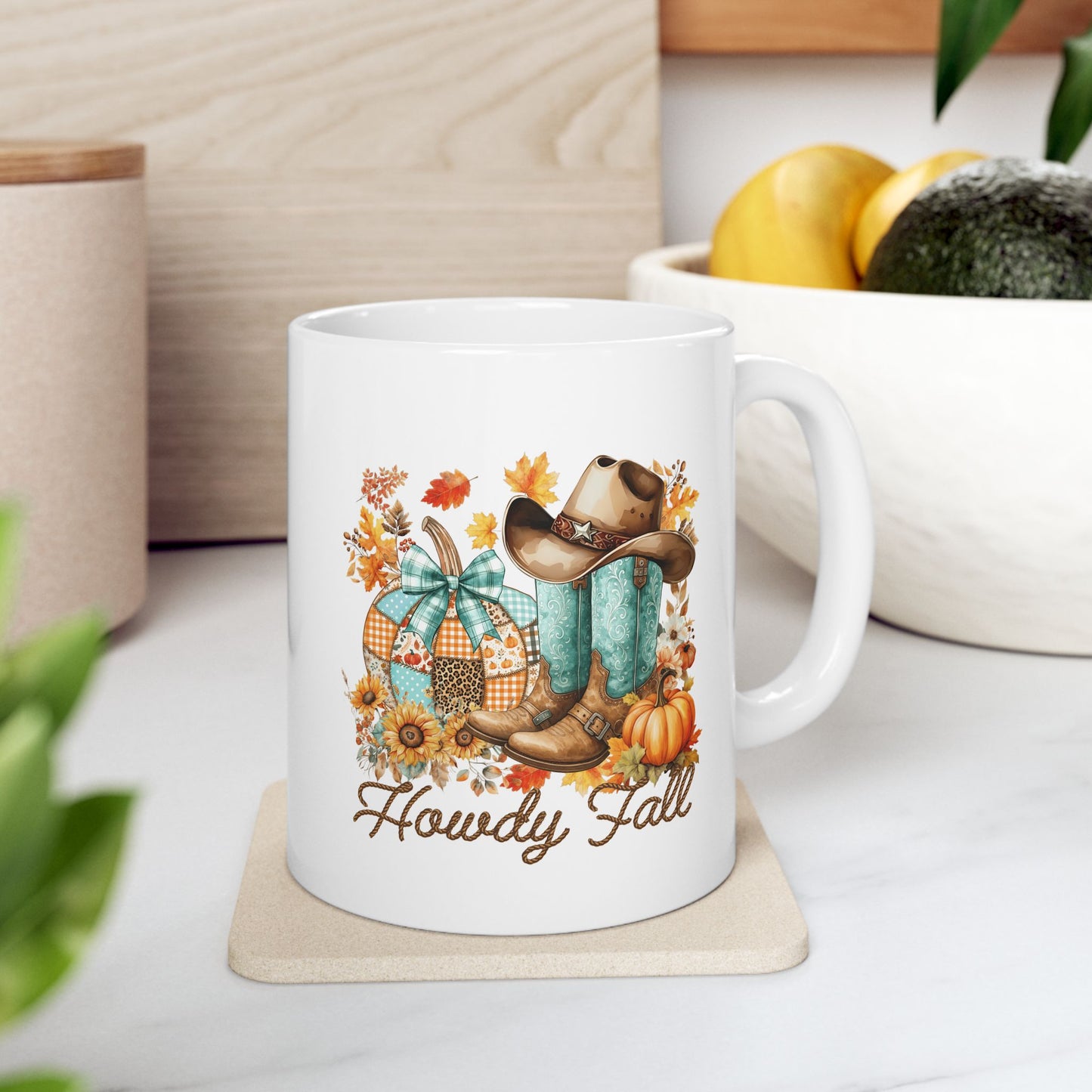 🤠 Howdy Fall Cowboy Mug – Western Charm Meets Autumn Glow 🍁🎃