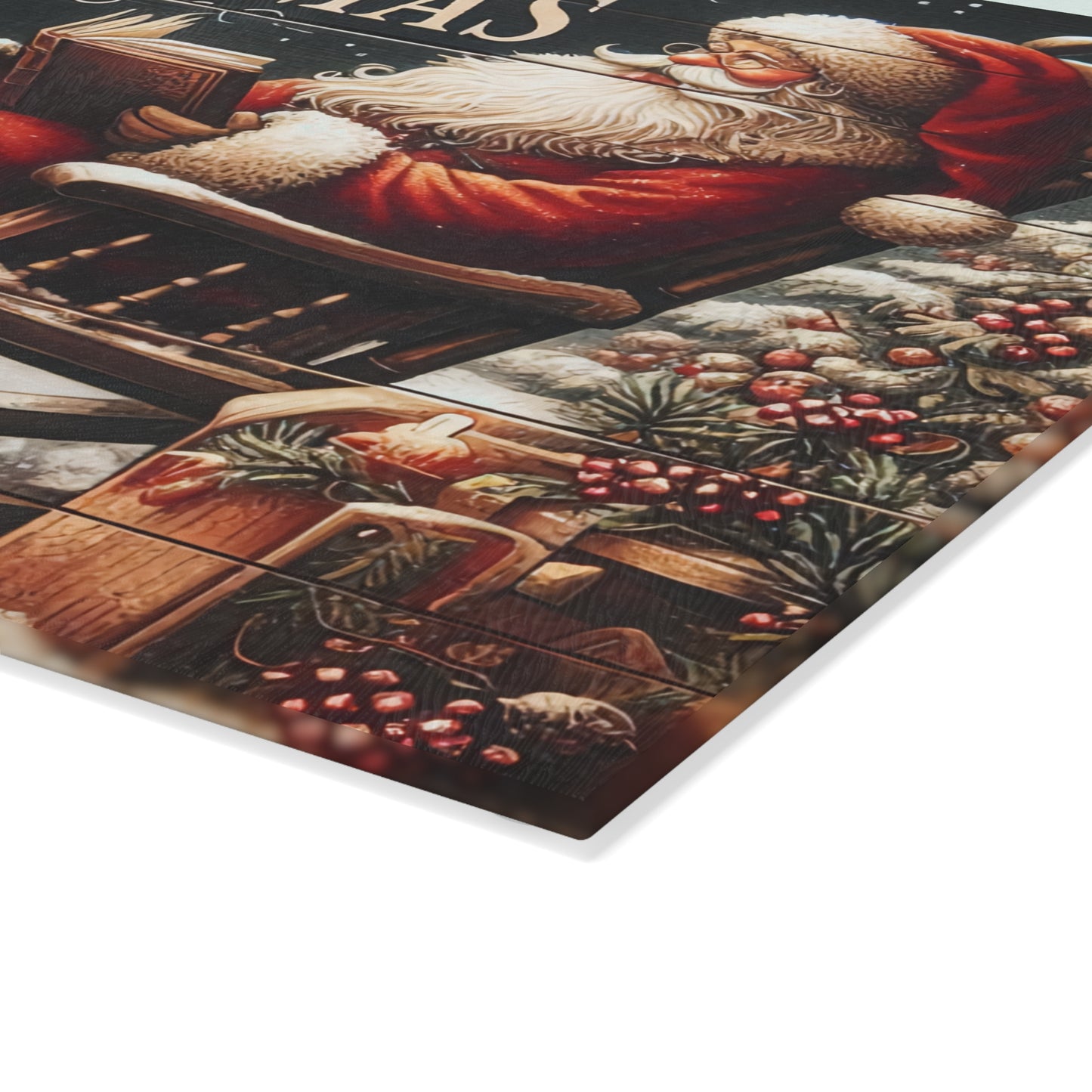 🎅📖 Twas the Night Before Christmas Cutting Board – Classic Santa Holiday Kitchen Décor 🎄✨