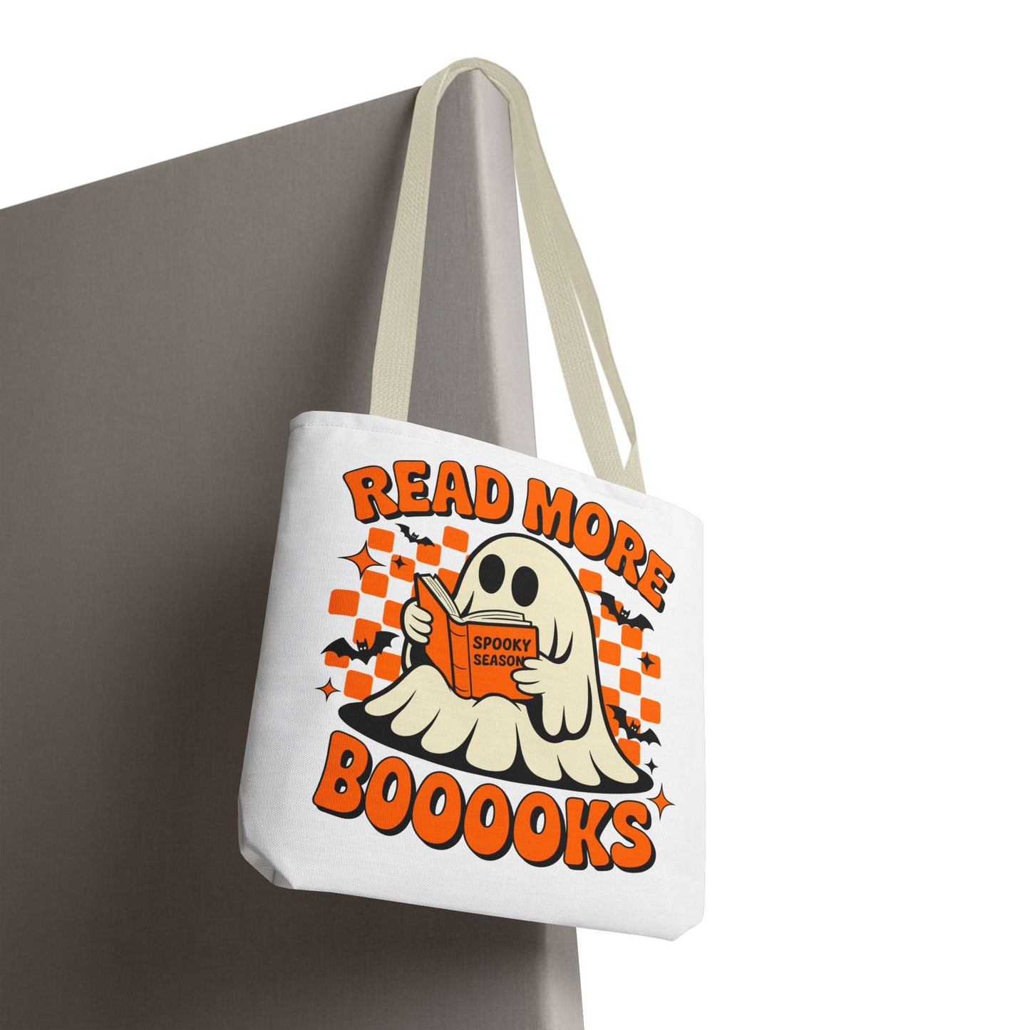๐ Read More Booooks Halloween Tote Bag โ Spooky Reads in Style ๐ป๐