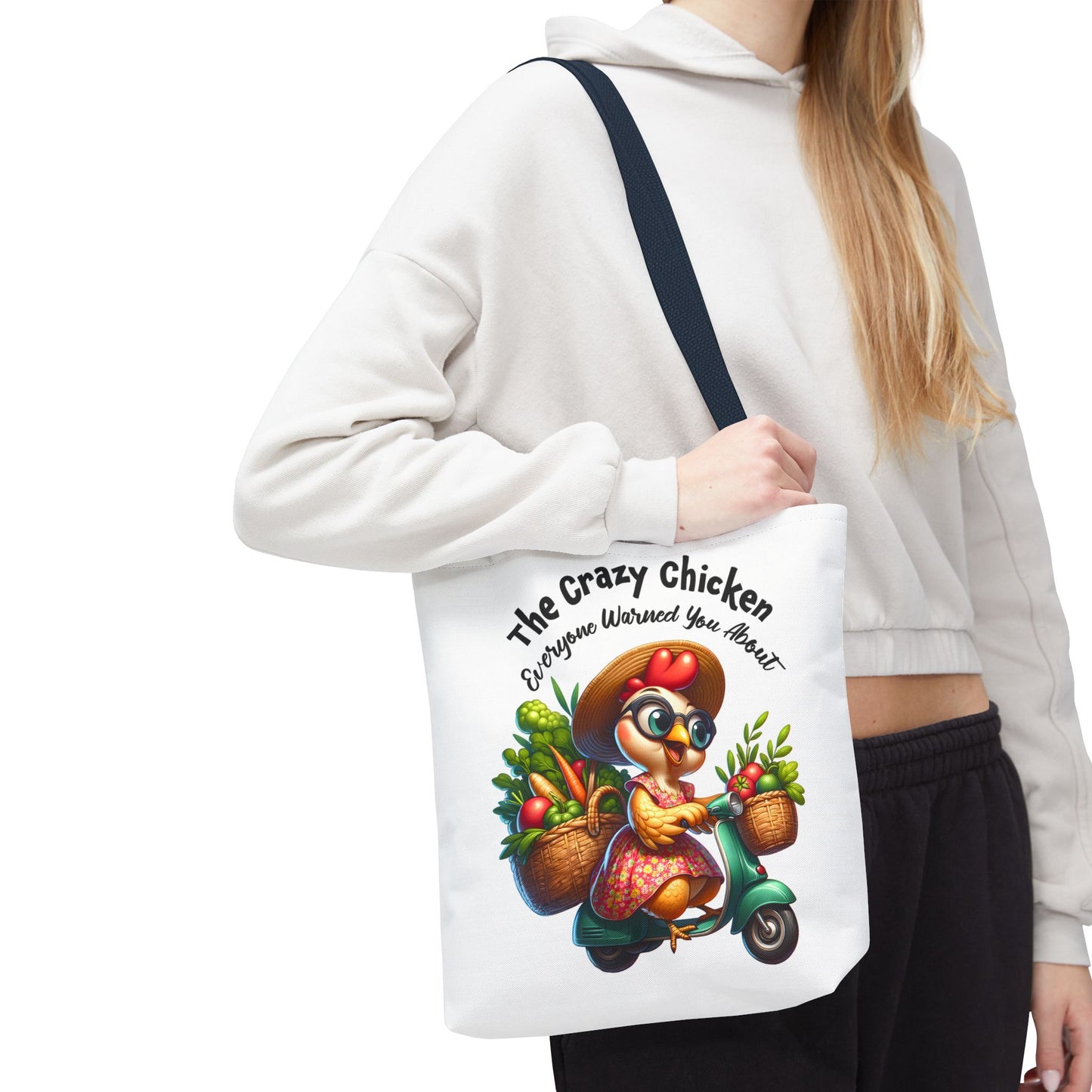 Bolsa de compras divertida con diseño de pollo: un encantador diseño de granja fresca 🐔