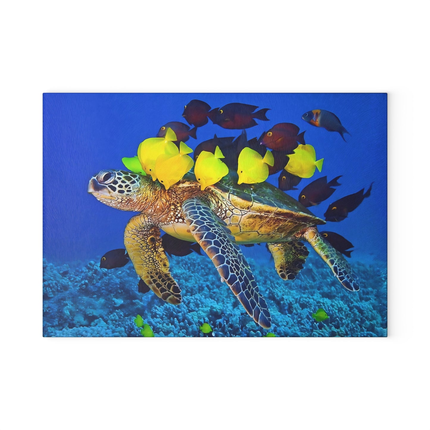 Tabla de cortar con diseño de tortuga marina: Majestuosidad submarina para tu cocina