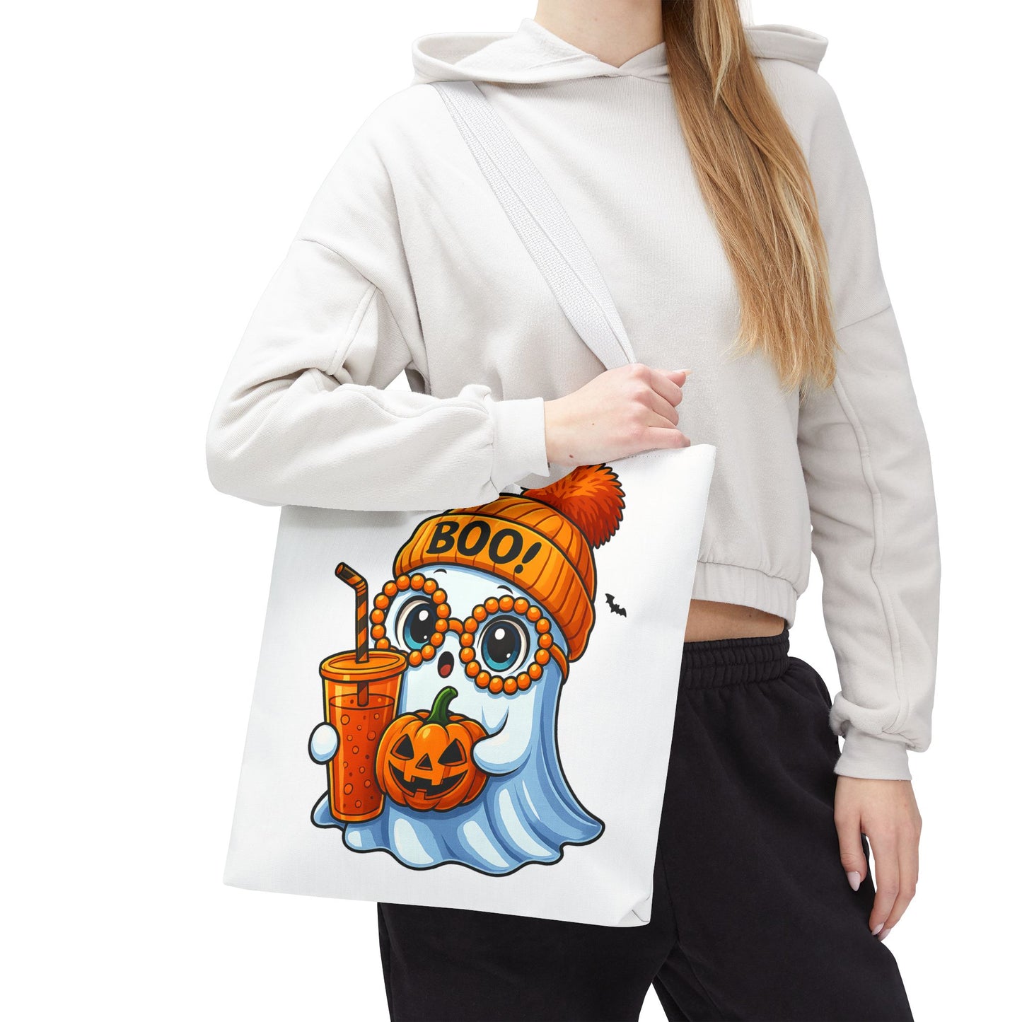 ๐ป Boo-tiful Ghost Tote Bag โ Spooky Cute Halloween Vibes ๐๐