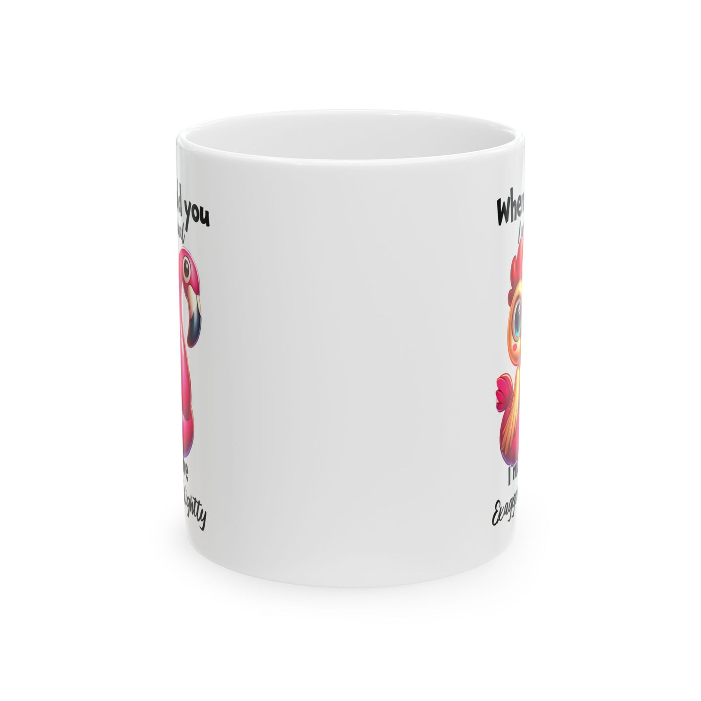 🐔 Yo era normal – Taza divertida de flamenco y pollo 🦩