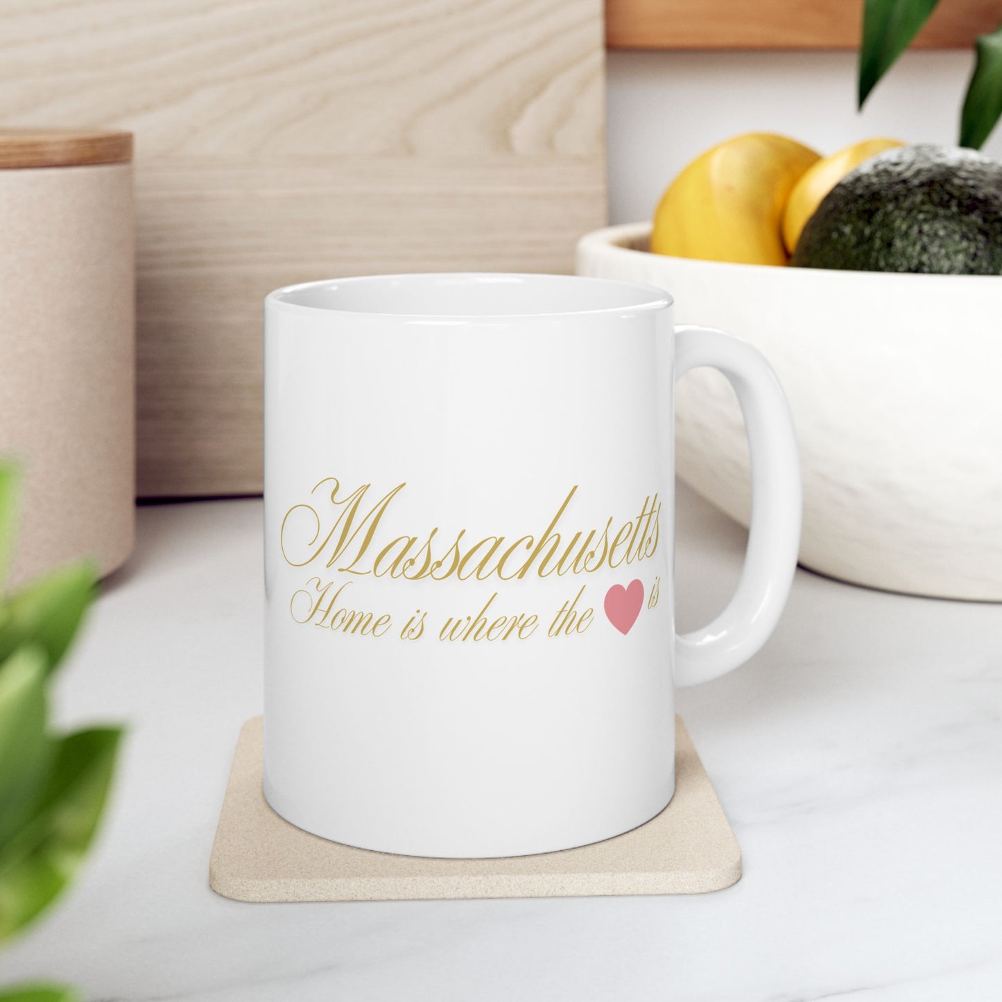☕ Home is Where the ❤️ Is – Massachusetts Mug – New England Charm in Every Sip 🍁