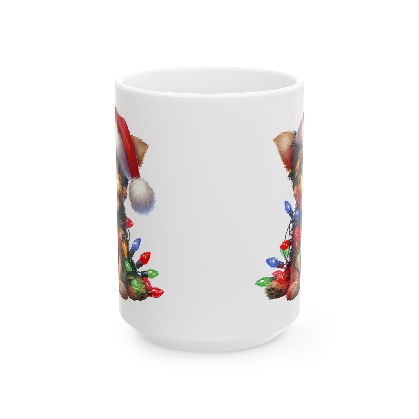 🎄 Yorkshire Terrier Christmas Mug – Holiday Cheer Wrapped in Puppy Cuteness 🎅