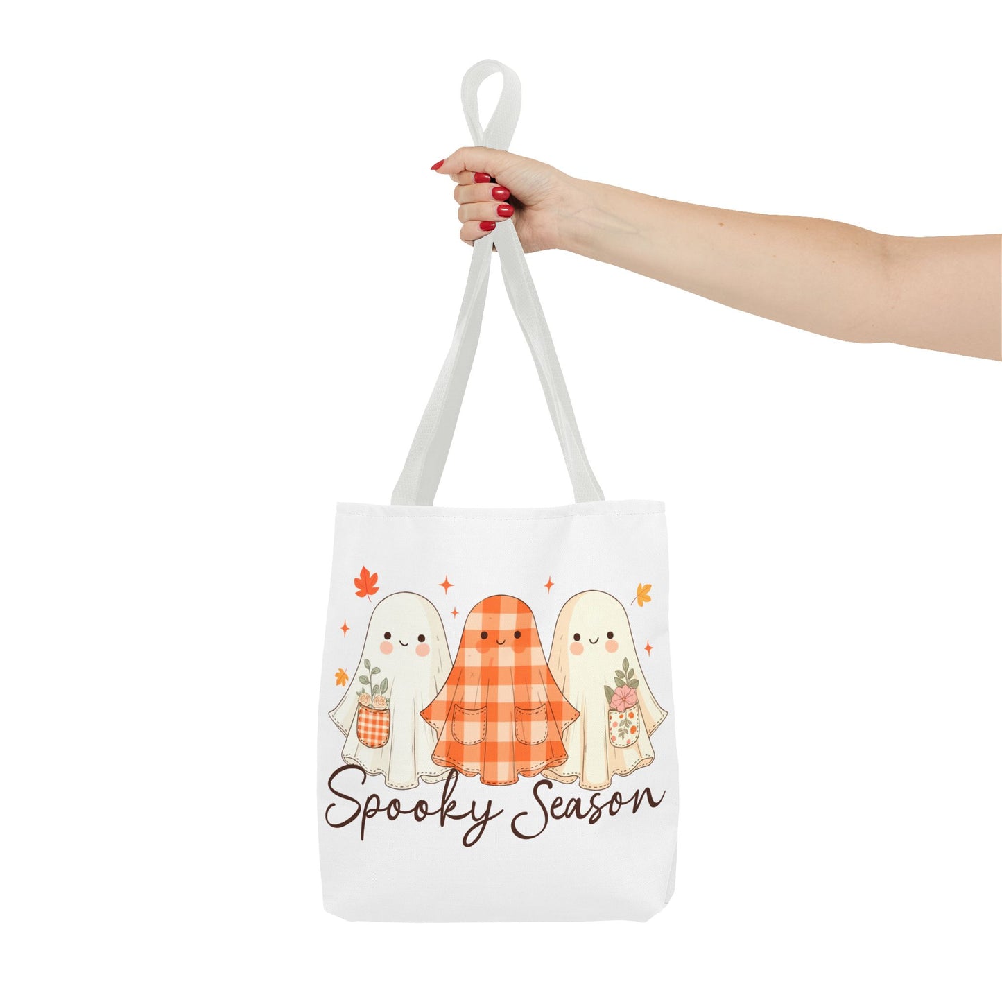 ๐ป Spooky Season Ghost Friends Tote Bag โ Cozy Fall Vibes with a Cute Twist ๐๐